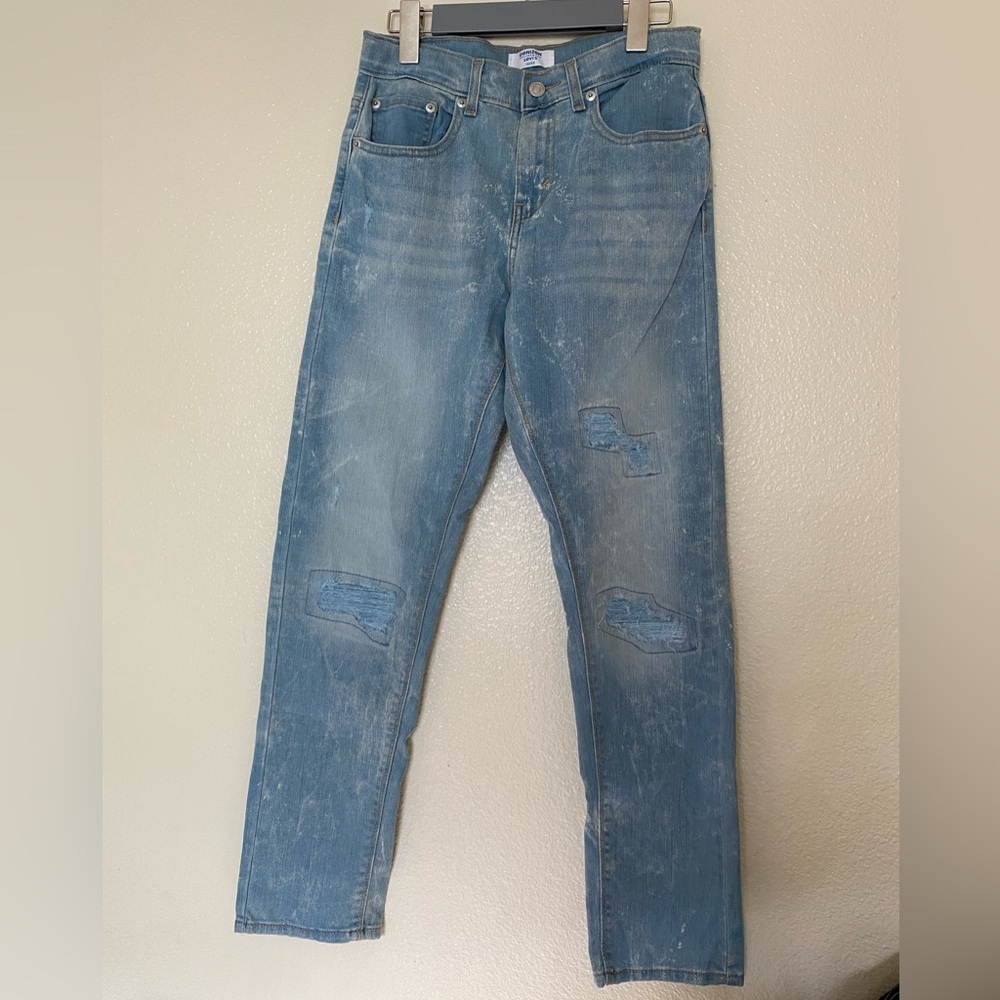 Levi's Light Blue Distressed Skinny Jeans Size 14 Regular